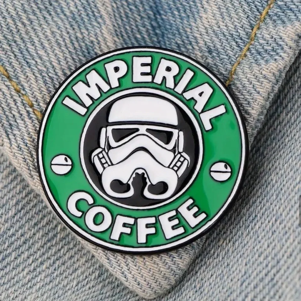 3/$25 “Imperial Coffee” Star Wars meets Starbucks Pin Badge Brooch Unisex